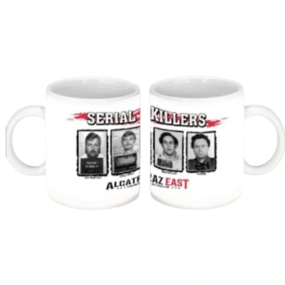 ALCATRAZ EASTS SERIAL KILLERS MUGSHOT CERAMIC COFFE MUG WHITE 10 OZ